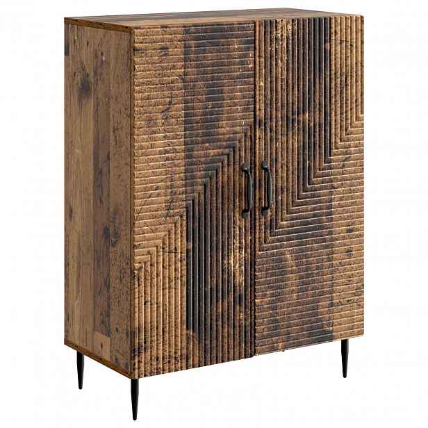 vidaXL Servírovací skříň Staré dřevo 66 x 34,5 x 89,5 cm
