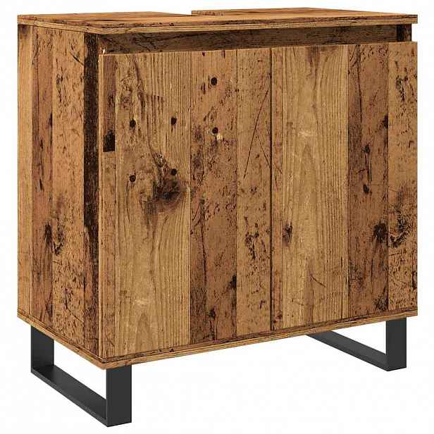 vidaXL Koupelnová skříňka old wood 58 x 33 x 60 cm kompozitní dřevo