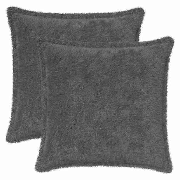 vidaXL Povlak na polštář 2 ks HOUTEN Tmavě šedá 40 x 40 cm