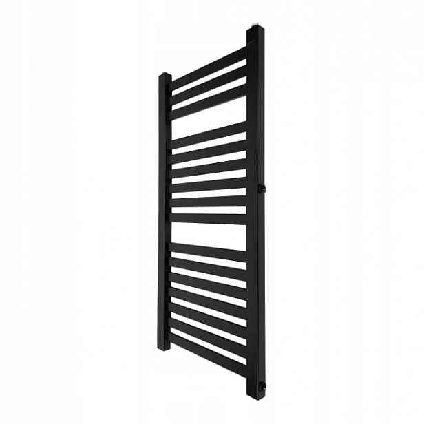 Koupelnový radiátor žebříkový Vinolli Nero vodní 358 W Černý 100x40