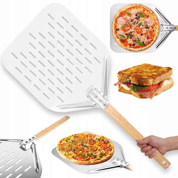 Skládací Perforovaná Lopata Na Pizzu A Chléb 39.5 X 30 CM 12 Palců Do Pece