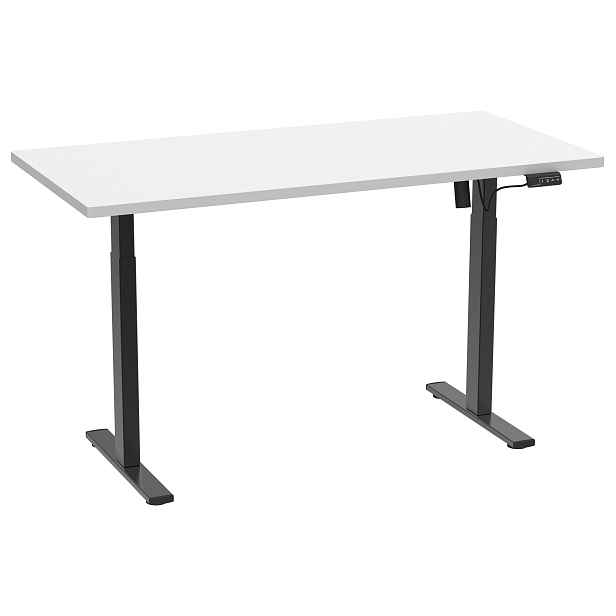 VCM Psací stůl »E-Lona«, plynule výškově nastavitelný. (bílá/černá, 140 x 80 cm)