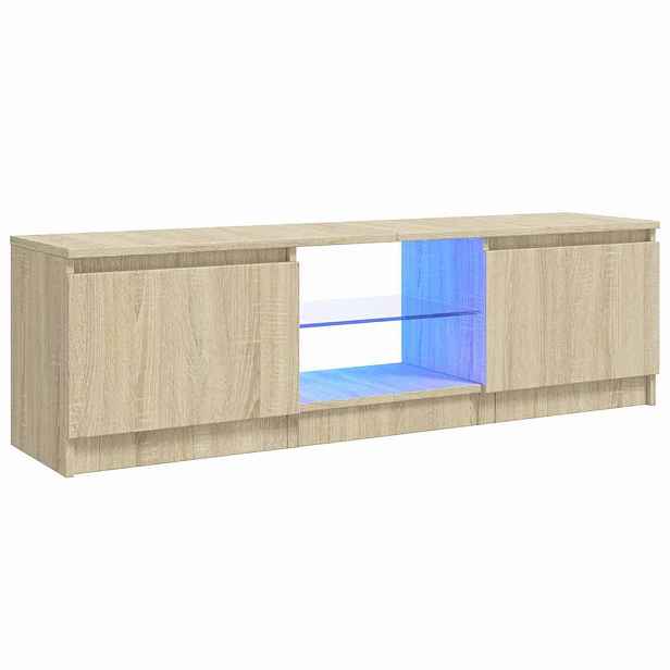 vidaXL TV skříňka s LED osvětlením dub sonoma 120 x 30 x 36 cm