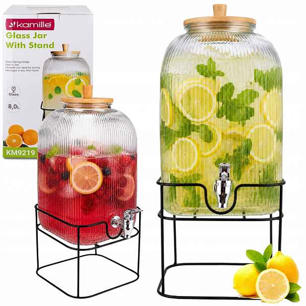 Zavařovací Sklenice S Kohoutkem 8 L Sklenice Na Stojanu Džbán Na Limonádu Kamille