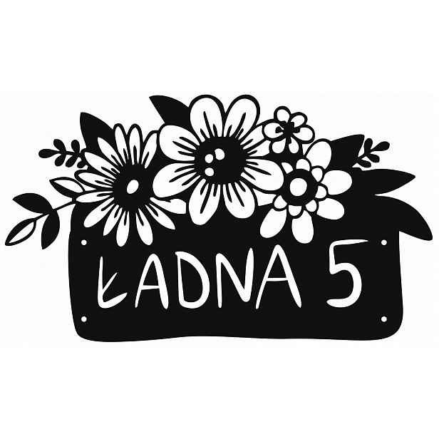 Číslo Na Dům 80 cm Tabule Adresa Ocel 2 mm ul. Pěkná