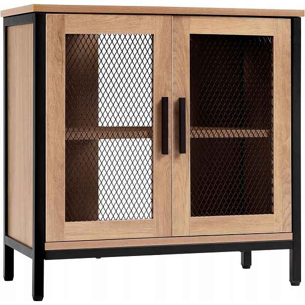 Koupelnová skříňka eSituro Vanity, 2 přihrádky, 60x60x30 cm, industriální styl