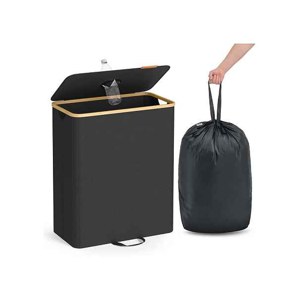 SONGMICS Koš na PET láhve Nikodem 135 L černý