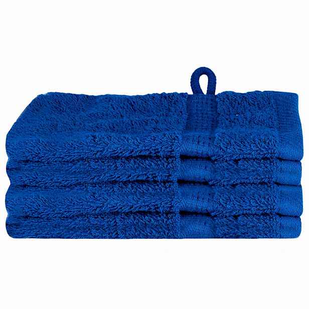 vidaXL Uterák pro hosty SOLUND 4 ks Modrá 15 x 21 cm 550 gsm