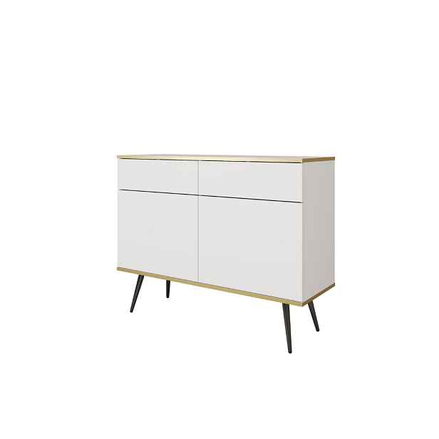 ArtPS Komoda BIJOU KSZ-107 | bílá / černé nohy