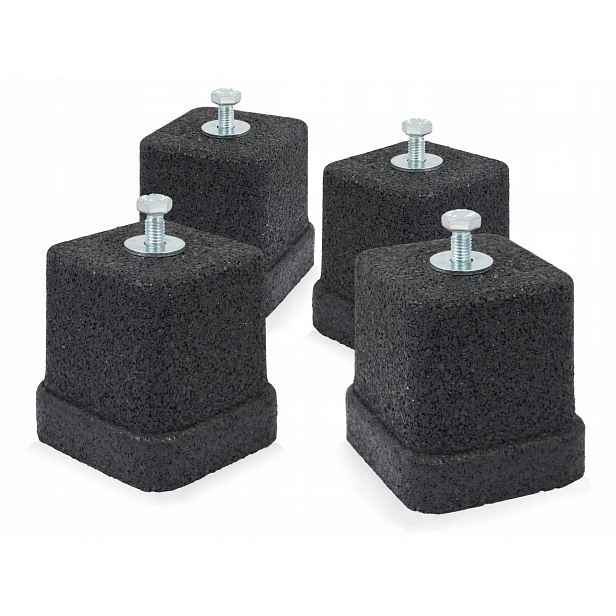 Patka patka 150 kg nárazník Guma 80x80x80 mm M8 antivibrační 4ks