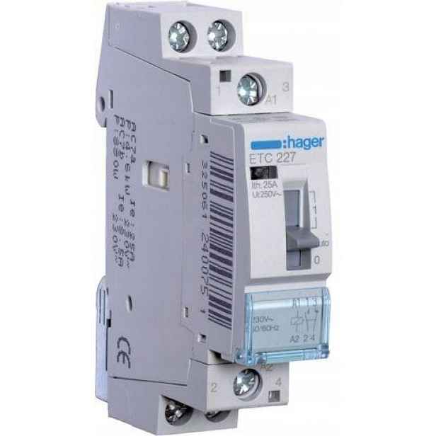 Tarifní stykač ETC227 25A 230V 1NO+1NC Hager
