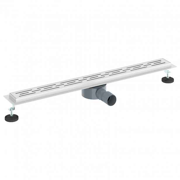 vidaXL Sprchový odtok s lineárním designem a 360° sifonem 80 cm
