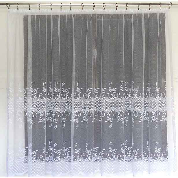 Mg Záclona žakár 4559 Bílá 340X160 cm Hotová S Páskou G
