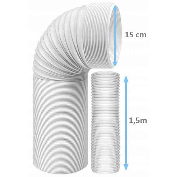 Trubka Do Klimatizace Délka 1,5 m Průměr 15 cm Silná Elastická Harmonika