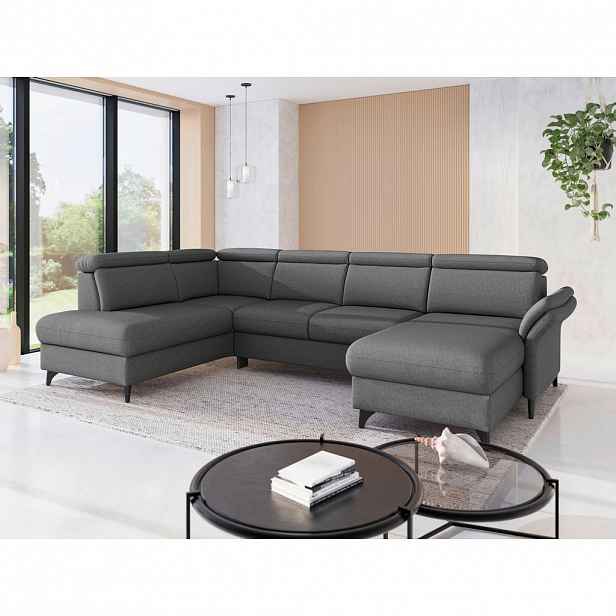Sit & More SEDACÍ SOUPRAVA, textil, tmavě šedá