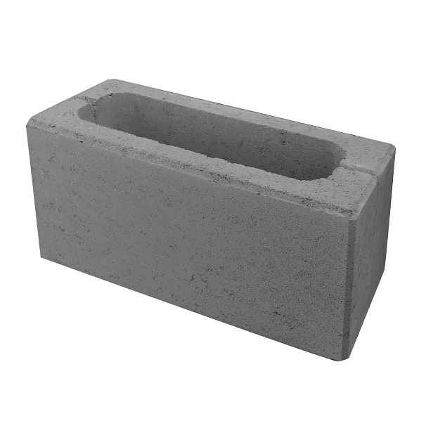 Tvárnice plotová hladká DITON H s fazetou přírodní 190×385×190 mm