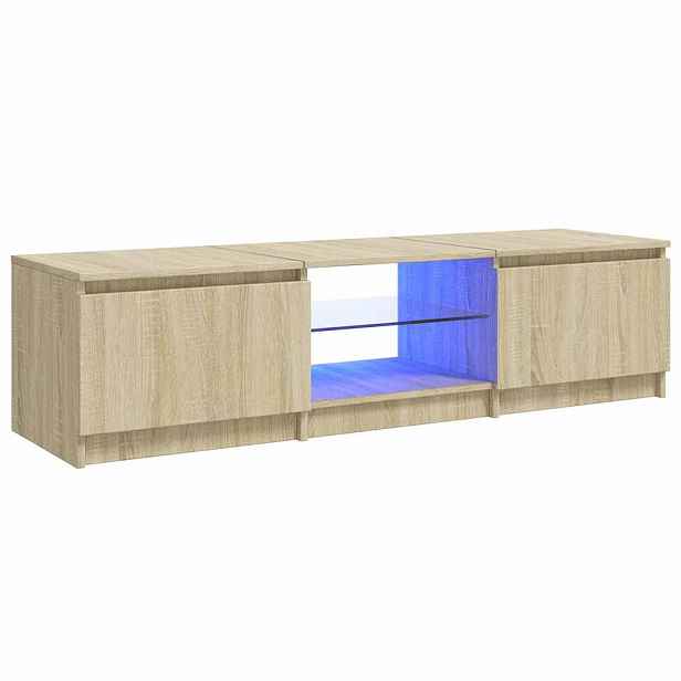 vidaXL TV skříňka s LED osvětlením dub sonoma 140 x 40 x 36 cm