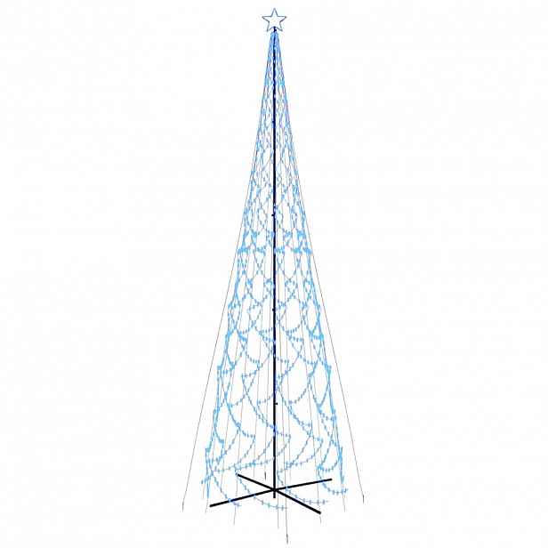 vidaXL Vánoční stromek kužel 3 000 modrých LED diod 230 x 800 cm