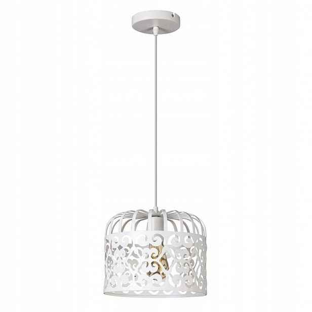 Závěsná lampa Alessandra Rabalux ve vintage stylu, kovová, bílá, do kuchyně