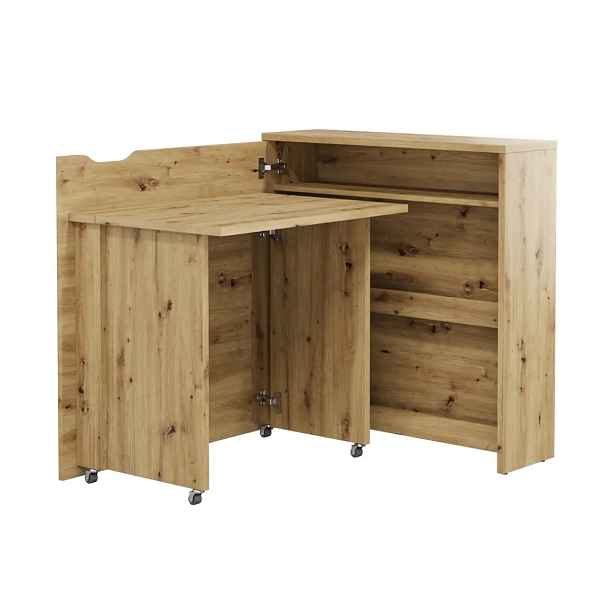 Casarredo Rozkládací psací stůl levý REBECCA -dub artisan