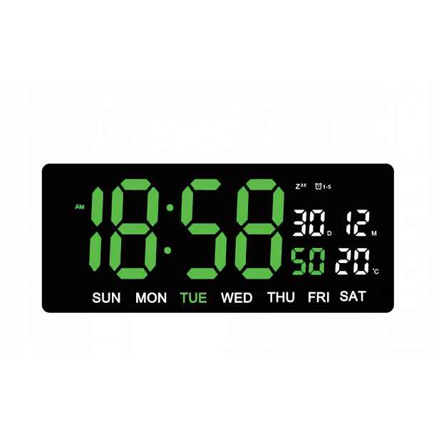 Hodiny Jvd DH3604.2 Černý Alarm Digitální Datumovka Velký Čitelný