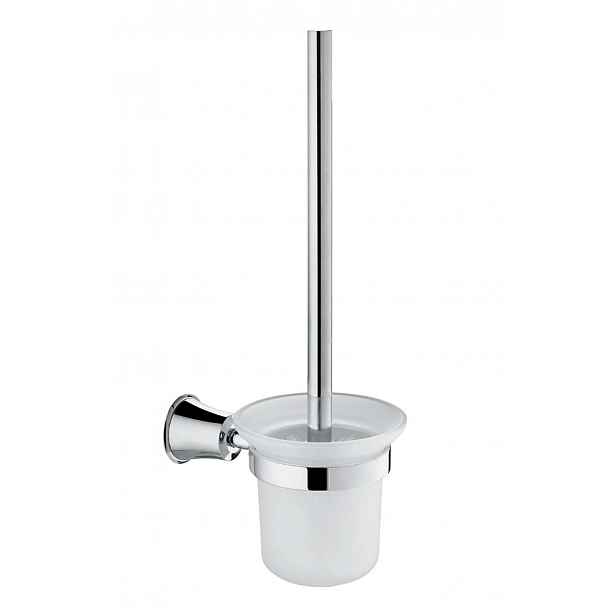 OMNIRES Art Line - WC štětka nástěnná s držákem, mléčné sklo/chrom AL53620CR