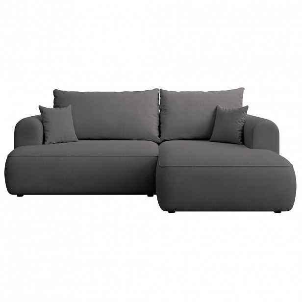 Selsey ROHOVÁ ROZKLÁDACÍ POHOVKA Ovo Mini tmavě šedá, se žinylkovým potahem Easy Clean