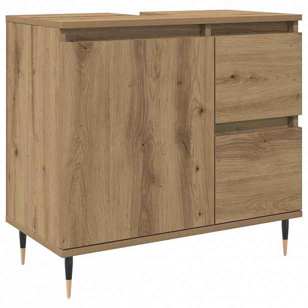 vidaXL Koupelnová skříňka dub artisan 65 x 33 x 60 cm kompozitní dřevo