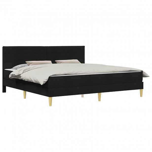 vidaXL Rám postele Černý 200 x 200 cm Polyester