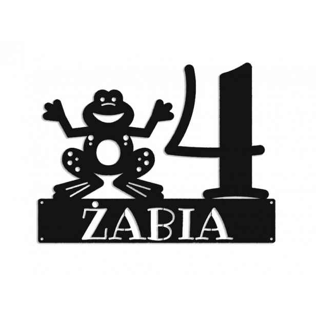 Číslo Na Dům 80 cm Tabule Adresa Ocel 2 mm ul. Żabia