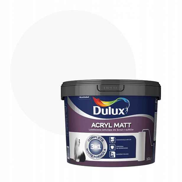 Dulux Acryl Matt Barva 10L Emulze Na Stěny A Stropy Ochranná