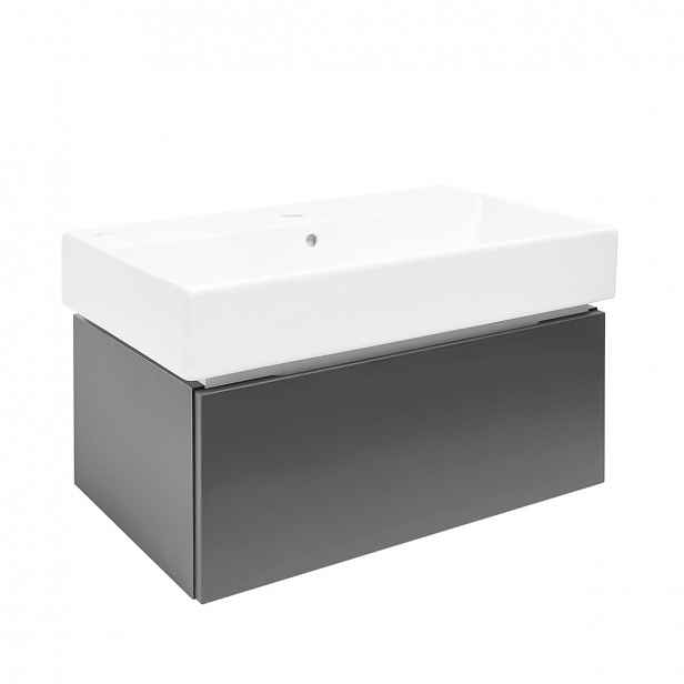 Koupelnová skříňka s umyvadlem SAT Feel 80x30x46 cm antracit mat SATFEEL80ANTU2