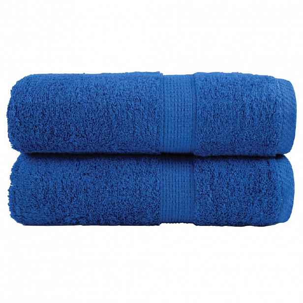 vidaXL Prémiové ručníky pro hosty SOLUND 2 ks modré 30x50 cm 600 g/m²