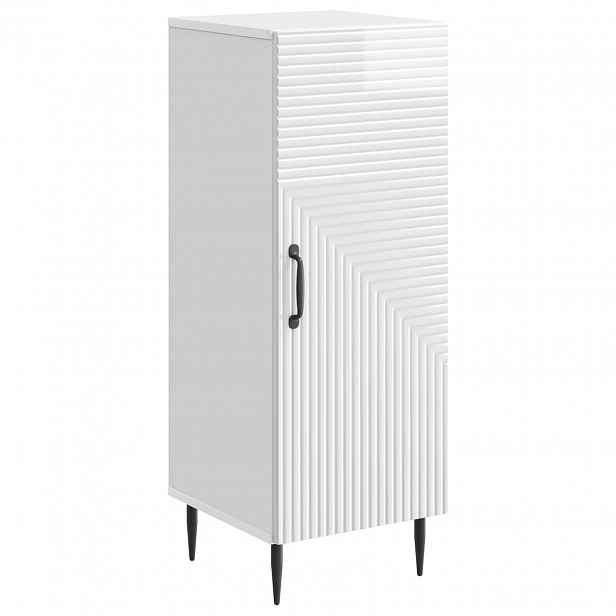 vidaXL Servírovací skříň Bílá s vysokým leskem 33 x 34,5 x 89,5 cm