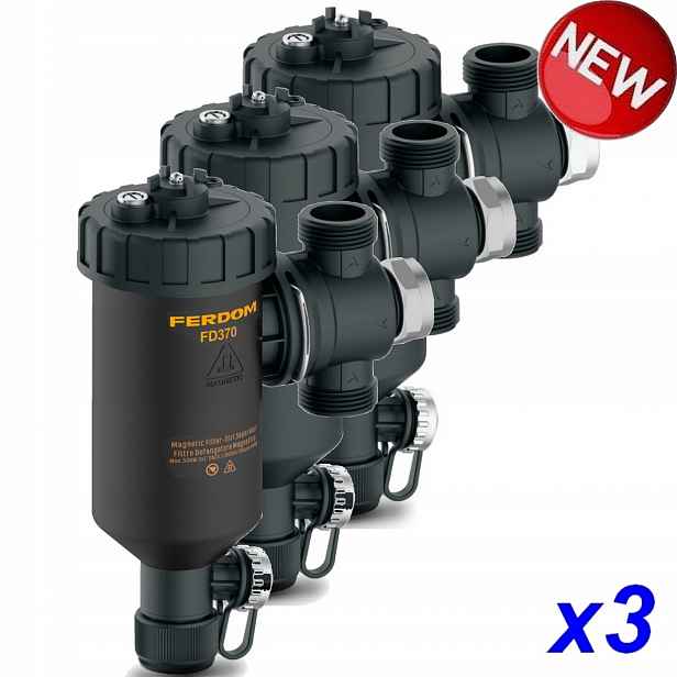 FD370 Maxim x3 Filtry 1" Magnetický separátor Hydrocyklon pro Co. vertikální použití