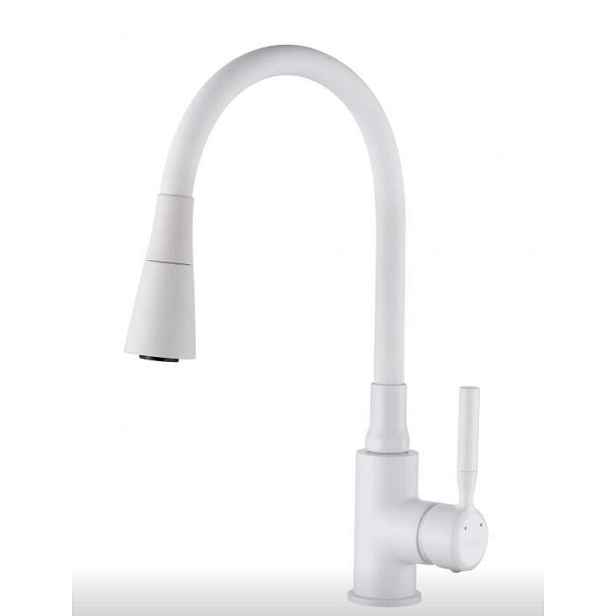 INVENA - Dřezová baterie HULA PLUS bílá BZ-85-P02-L