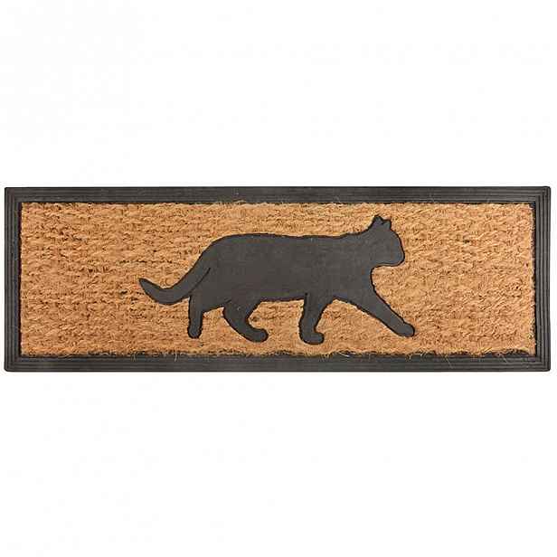 Rohožka z kokosového vlákna Esschert Design Kočka, 25 x 75 cm