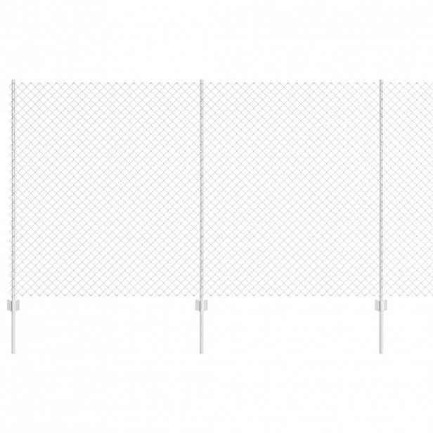 vidaXL Plot s řetězovým odkazem a sloupkem 10 x 1,4 m Pozinkovaná ocel