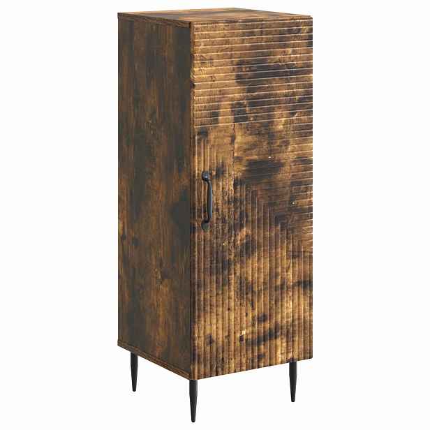 vidaXL Servírovací skříň Kouřový dub 33 x 34,5 x 89,5 cm