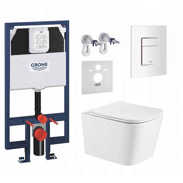 7v1 Sada Wc, Stelaz Grohe Slim Wc Mísa Imprese Tornado Tlačítko