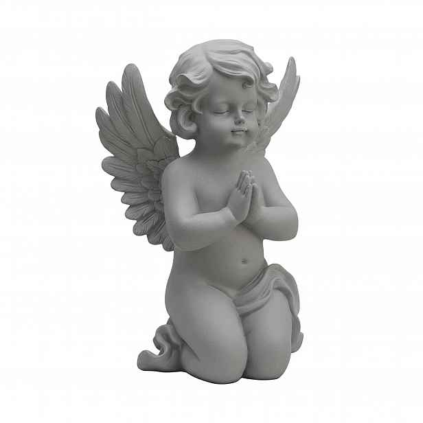 Anděl Na Hrob Náhrobní Figurka 36 CM Odolná Vůči Mrazu Uv Šedá