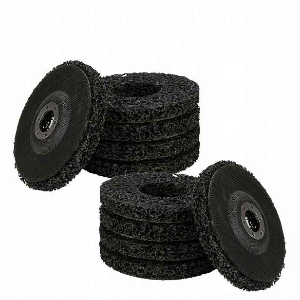 Brusné kotouče s štětinami pro nerezovou ocel 125 mm, otvor 22 mm, černé