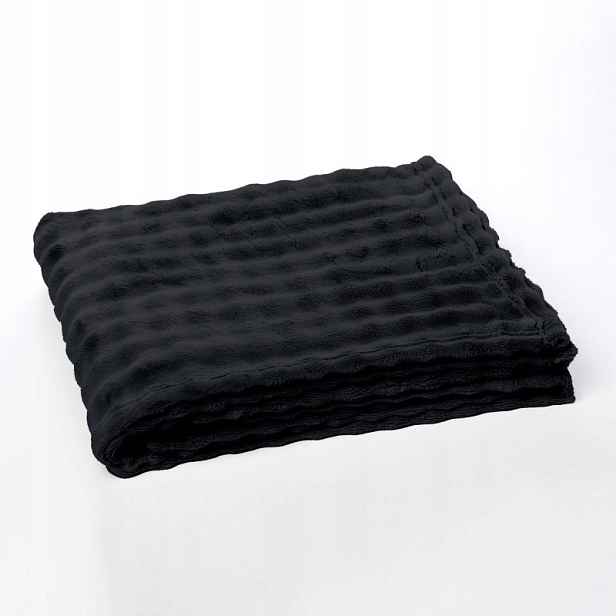 Černá Deka S Vyraženým Vzorem 130 X 180 CM Do Interiéru 280 G/m²