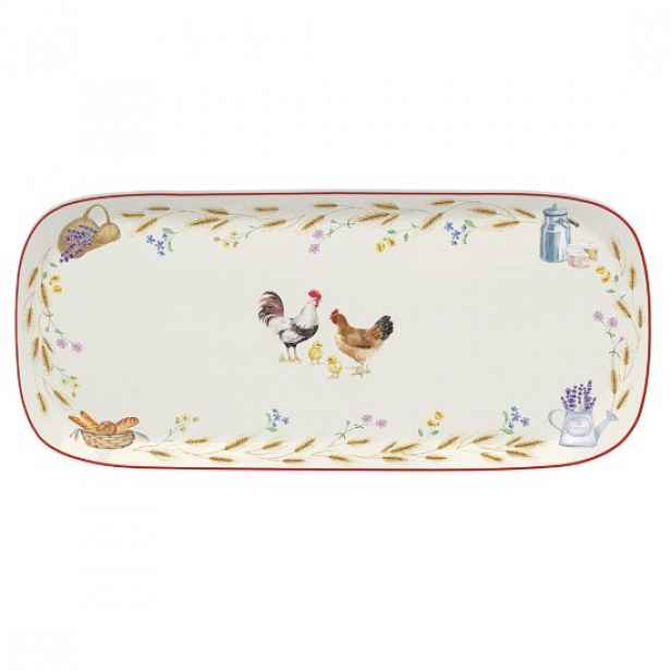 Obdélníkový talíř, porcelán, 40 x 17,5 cm, "Country Life" - Easy Life