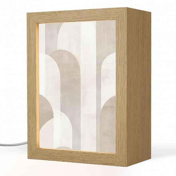 OnlyWow STOLNÍ LAMPA Abstraktní oblouky - Moderní - Béžová 15x20 cm