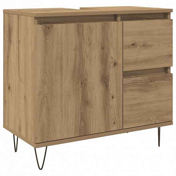 vidaXL Koupelnová skříňka pod umyvadlo dub artisan 65x33x60cm kompozit