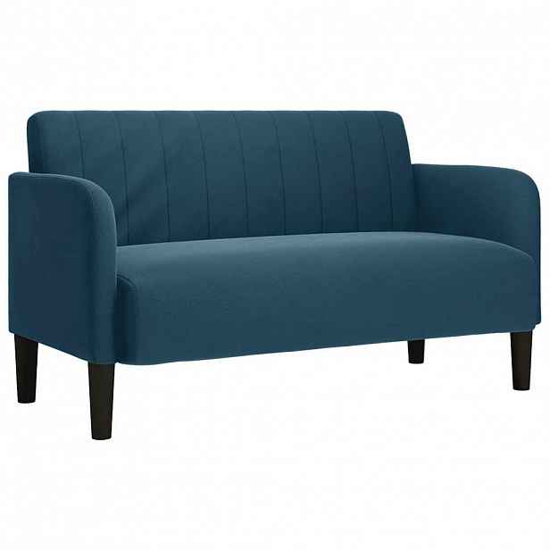 vidaXL Loveseat Sofa modrá 109 cm samet