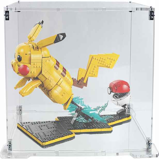 Vitrína s podstavcem pro stavebnici Lego 72152 Pokémon Pikachu a Pokéball