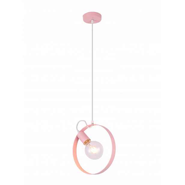 Závěsná lampa růžová kruhová 1x40W E27 Nexo Ledea