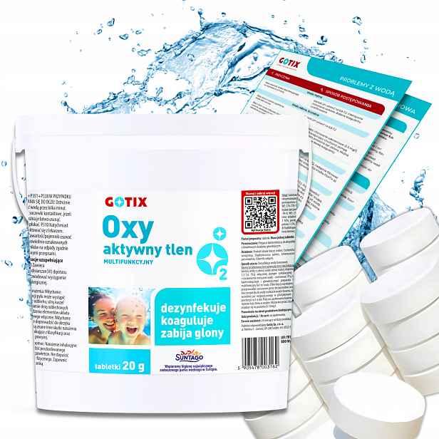 Aktivní kyslík do bazénu Tablety Multi Bazénová chemie Místo chloru 5 kg